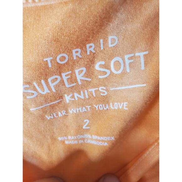 Torrid Super Soft Peach Pie Short Sleeve Favorite Tunic, NWT, 2X - Picture 6 of 6